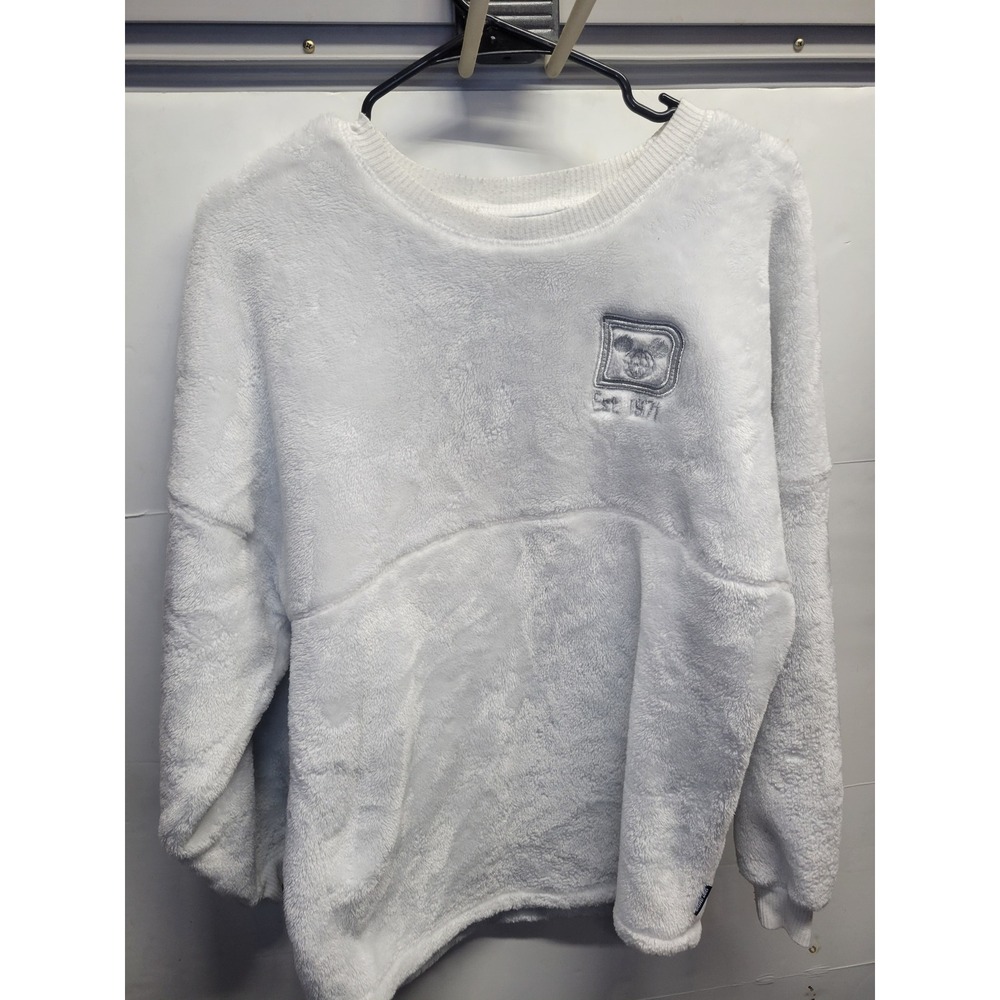 Walt Disney World Spirit‎ Jersey Plush Fleece Sweatshirt White Size S